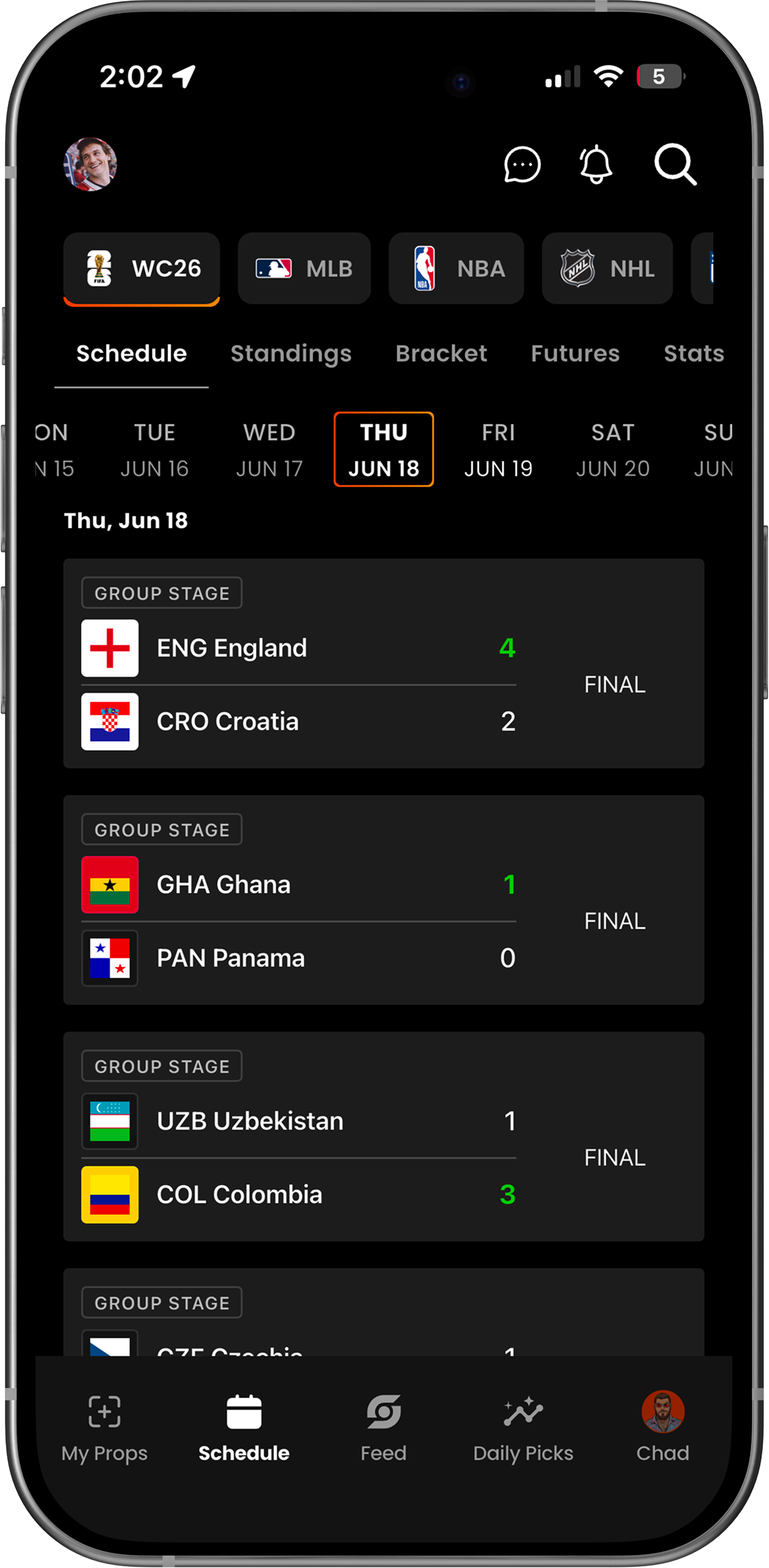 Schedule.